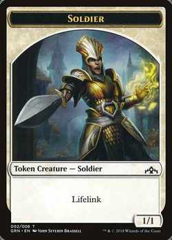 MTG MAGIC THE GATHERING 1/1 White Soldier Creature Token MTG Metal Trading Card 