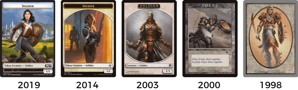 How The Design Of Mtg Token Card Frames Have Evolved Mtg Onl Tokens.