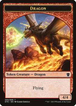 Dragon Token 4/4 Dragon 4/4 MTG MAGIC MM Modern Masters English
