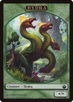 MTG Hydra (*/*) Token – Commander 2020 – NM X4 – Green Creature Playset – Magic Card