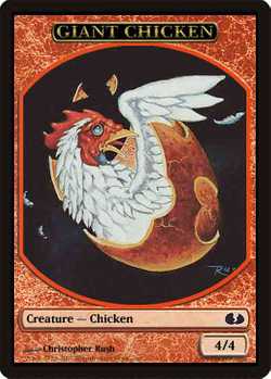 4/4 Red Giant Chicken Creature Token | MTG.onl Tokens