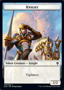 Chevalier (2/2, Protection contre le blanc, célérité, débordement) - Knight  (2/2, Flanking, protection from white, haste) - Carte Magic The Gathering -  Playin by Magic Bazar