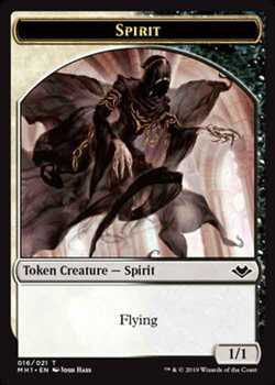 Details about   SPIRITS Wizards of the Coast * Token Flying Black White Custom Magic MTG Deck 